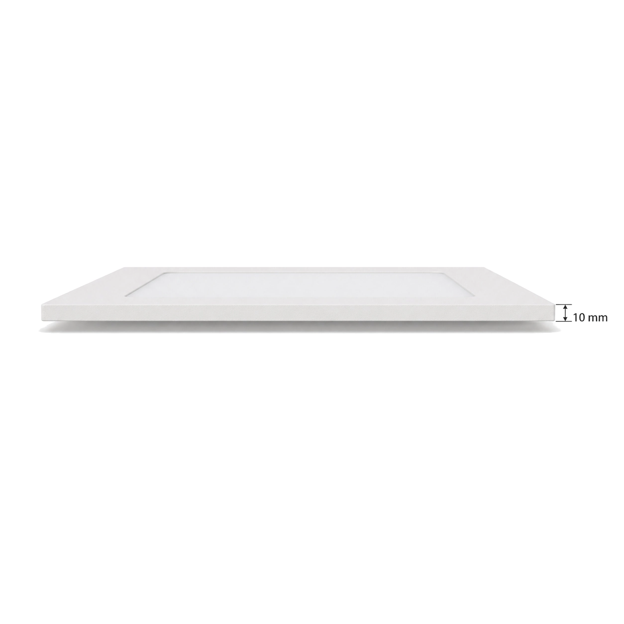 Detail ultratenkého profilu vestavného panelu s okótovanou výškou 10 mm